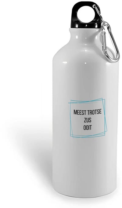 Hacebo® - meest trotse zus ooit waterfles - Zus - trotse zus - verjaardagscadeau - verjaardag - cadeau - cadeautje voor zus - zus artikelen - kado - geschenk - gift - water fles - 400ML