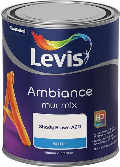 Levis - Ambiance Mur Satin Mix - Shady Brown A20 - Mengverf - 1 L