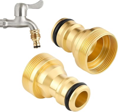 Tapadapter voor Tuinslang, 2 Stuks, Geschikt voor 22-24 mm, Eenvoudige Installatie op Kranen en Wasbakken, Tuinaccessoires
