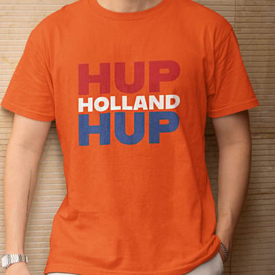 Oranje WK-EK T-Shirt Hup Holland Hup XS