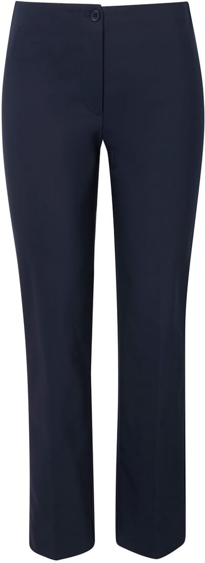 Ulla Popken - Dames - Broek Rose rechte pijpen comfortabele tailleband stretch - Donkermarine - Maat 42