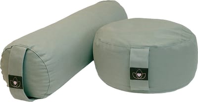Pakket bolster en meditatiekussen - asgroen
