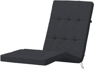 Zitkussens Ligstoel - Tuinstoel Kussens - Buiten Ontspannen - Waterafstotend Oxford - 180x55 cm - Zwart
