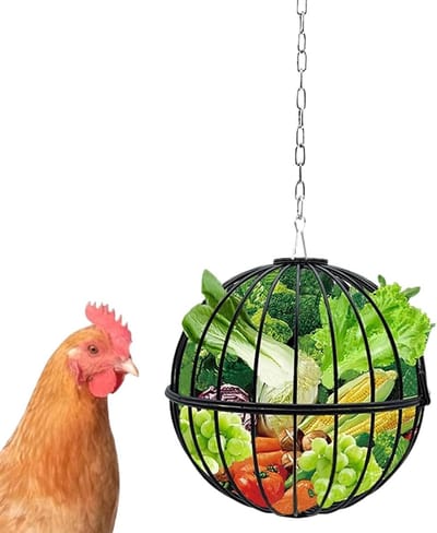 Kippenvoeder Dispenser - Pluimvee Feeder - Hygiënisch Voeren - Verstelbare Hoogte - 21 x 21 x 14 cm - A
