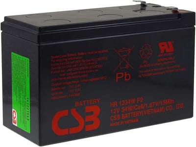 Loodaccu - Oplaadbare Batterij - Noodstroom - Onderhoudsvrij AGM - 12V 9Ah - Zwart