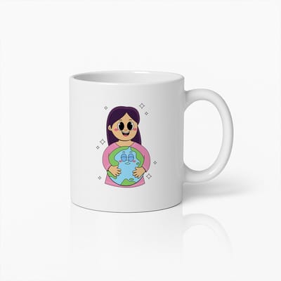 Milieuvriendelijke Aarde Knuffel Mok – Duurzame Planeet Liefde Koffiebeker Cadeau