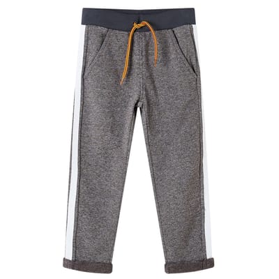 vidaXL Kinderjoggingbroek 116 gemêleerd donkergrijs