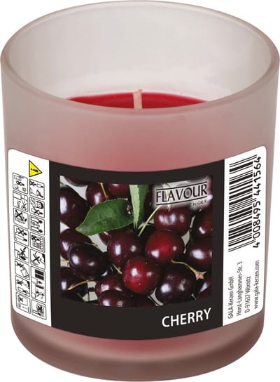 Conpax Candles geurkaars - cherry geur - rood - 8 branduren - in glas - aroma kaars