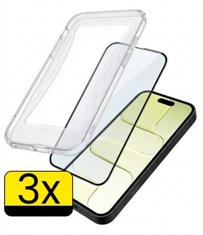 Screenprotector - Geschikt voor Apple iPhone Air - 3 Stuks - Met Installatie Kit - Beschermglas - Gehard Glas - Tempered Glass - Screen Protector