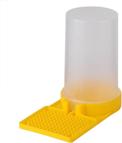 Bijenvoeder - Imker voerbak - Bijen voeren - Veilig kunststof materiaal - 7 x 13.2 cm - Transparant Geel