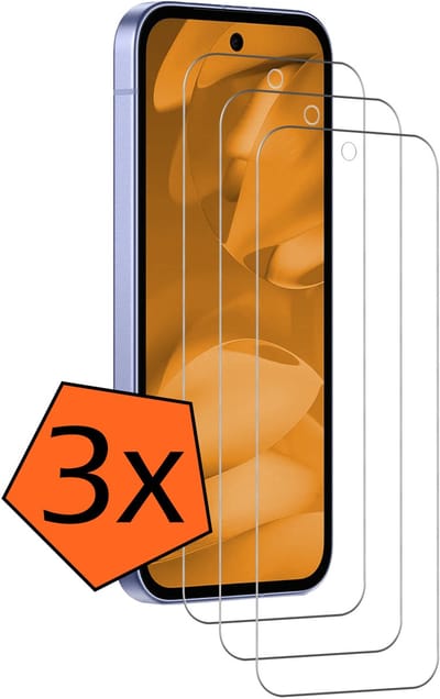 Screenprotector - 3 Stuks - Geschikt voor Google Pixel 9a - Extra Sterk - Gehard Glas - Beschermglas - Tempered Glass - Screen Protector