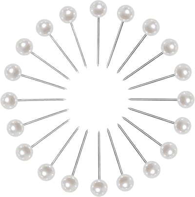 200 Stuks Rechte Spelden met Pareloorkoppen - Witte Plastic Naalden voor Quilten en Huwelijksdecoratie, 3x15mm