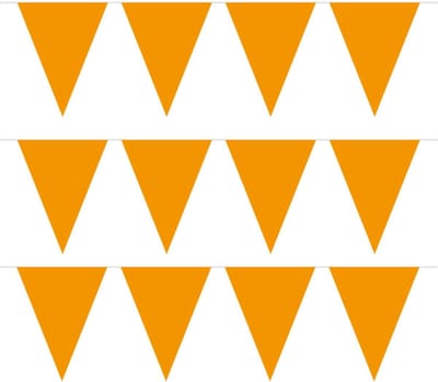Pakket van 3x stuks oranje vlaggenlijnen slinger 5 meter - EK/WK - Koningsdag oranje supporter artikelen