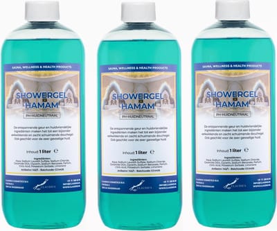 Douchegel Hamam 1 liter - set van 3 stuks - Showergel
