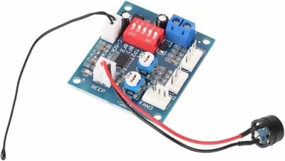 Spanningsregelaar 12V - Snelheidsregelaar Ventilator - Temperatuurregeling PC - Alarm bij Ventilatorstop - 10x10x10 mm
