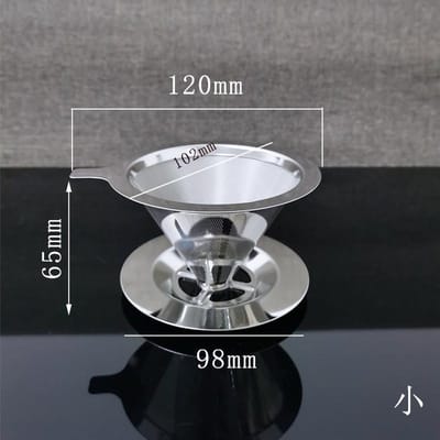 Draagbaar Koffiefilter Roestvrij Staal Gemakkelijk Schoon Herbruikbaar Dubbellaags Koffietrechter Papierloos Pour Over Houder Koffiedruppelaar gray