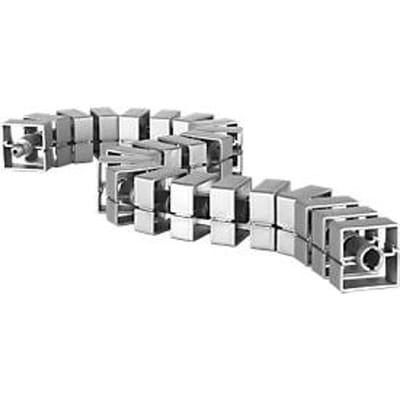 Kabelbeschermslang Quadro, L 750 mm, zilver