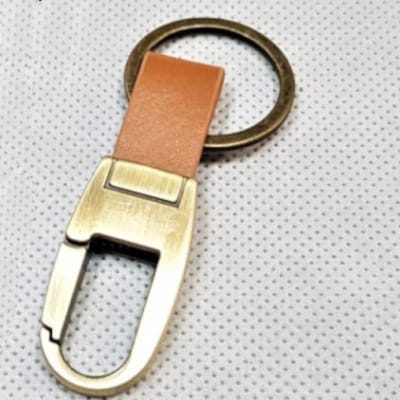 Sleutelhanger Karabijnhaak - 9 cm - Bruin