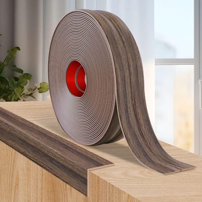 Decoratieve sierlijsten, wandbescherming, hoeken, wandlijst, zelfklevend, flexibel, 6 cm × 3 m, houtnerf, nevelbruin - ShopVlot