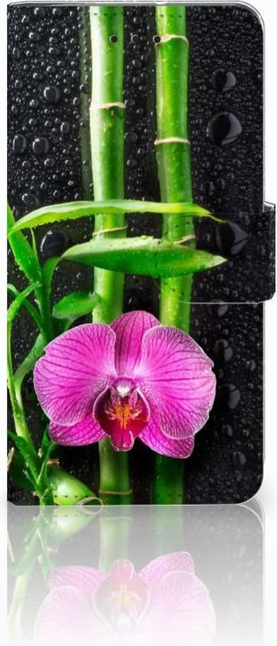 Boekhoesje voor Motorola Moto G7 Play Hoesje Orchidee