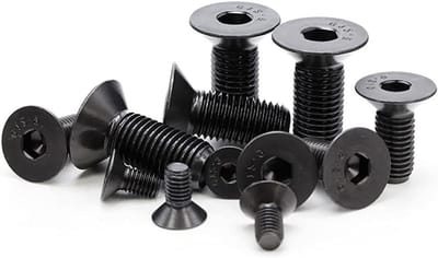 Verzonken Schroeven - Binnenzeskant Bouten - Machine Bevestiging - Corrosiebestendig Koolstofstaal - M6x25mm 20 stuks - Zwart
