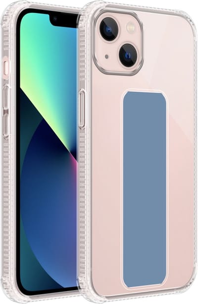Cadorabo Hoesje geschikt voor Apple iPhone 13 in LICHTBLAUW - Beschermhoes gemaakt van flexibel TPU silicone Cover Case met houder en standfunctie