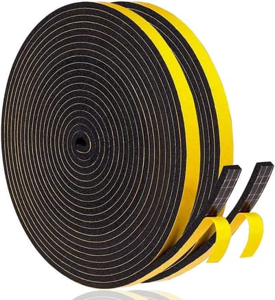 Zelfklevende Raamafdichting, 6 mm (B) x 3 mm (D)/20 m (L) voor Geluidsisolatie, Deurafdichting en Rubberstrip
