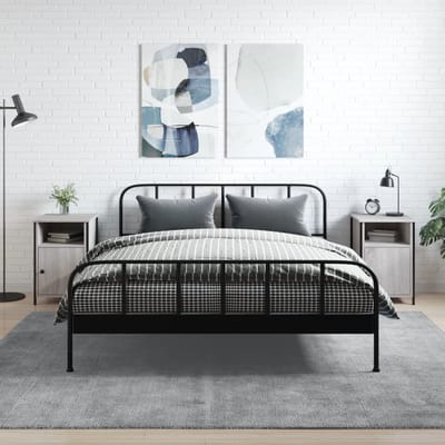 vidaXL - Nachtkastjes - 2 - st - 40x42x60 - cm - bewerkt - hout - grijs - sonoma - eiken