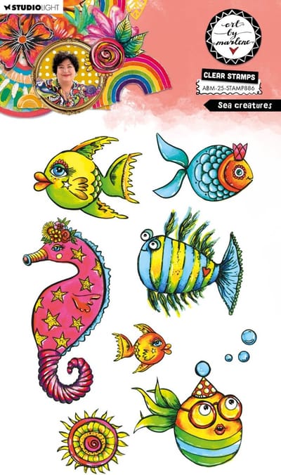 Clear stamp Sea creatures - ABM 25 collection nr. 886