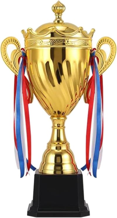 Trofee Beker - Kampioensprijs - Wedstrijd Winnen - Met Hoes Ontwerp - 50.5 Cm - Goudkleurig