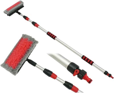 Wasborstel met Telescoopsteel 130-250 cm - Autowasborstel voor Auto, Boot en PV-panelen