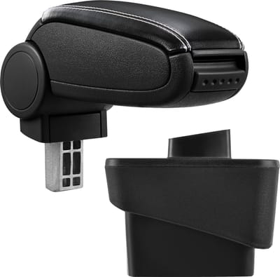 Armsteun Audi A1 8X vanaf 2010 kunstleer zwart en wit stiksel