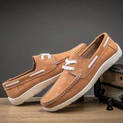 Britse Stijl Klassieke Leren Heren Casual Schoenen Luxe Suède Winterschoenen Minimalistische Schoenen Voor Heren Rijden Oxfords Sneakers 7 brown
