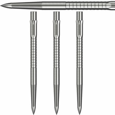 Dartpunten EVO Caliburn - Microgrip Zilver - 32 mm