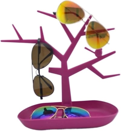 Zonnebrillen Rek - Brillenhouder Display - Opslag Organisatie - Uniek Boom Design - 300 Gram - Roze