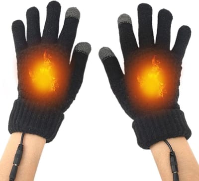 Handschoenen - Usb-Verwarmde Handschoenen - Warme Winterhandschoenen - Winterhandschoenen - Touchscreen-Handschoenen - Handwarmers voor Mannen - Vrouwen - Wasbare Brei - Handschoenen voor Binnen en Buiten - Zwart