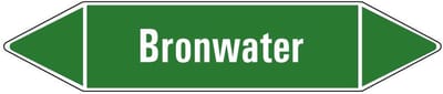 Bronwater leidingmarkering op vel 75 x 17 mm - 8 per vel