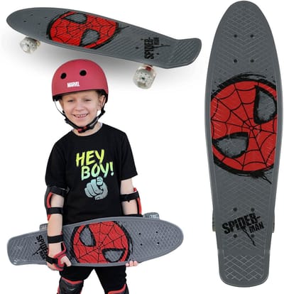 MARVEL Spider-Man JEUGD skateboard FISH SKATEBOARD 67cm, anti-slip, lichtgewicht, STABILITEIT tot 100 kg