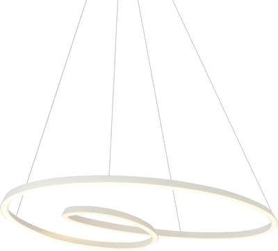QAZQA circuit - Scandinavisch LED Hanglamp voor boven de eettafel | in eetkamer - 1 lichts - L 110 cm - Beige - Woonkamer