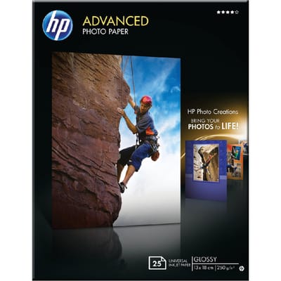 Inkjetpapier HP Q8696A 13x18cm photo glossy 250gr 25 vel