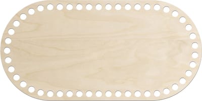 SMX Design - Basisplaat voor Haken - Ovaal - 15x30cm - Berken Multiplex