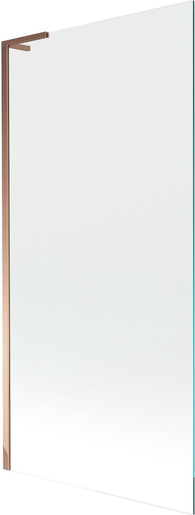 Mexen Next L badwand enkelvleugelig 90 x 150 , transparant, roze goud - 895-090-000-03-00-60