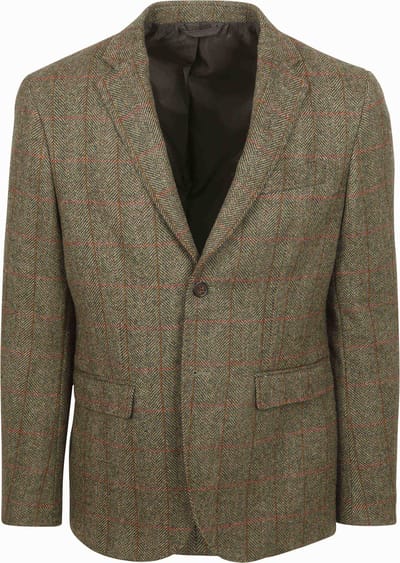 Steppin' Out Colbert Wol Groen - Maat 48 - Heren blazer