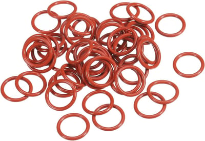O-ring siliconen 17 mm OD 13 mm ID 2 mm breedte, 50 stuks metrische afdichting Vmq vervanging voor reparatieventielen hydraulische compressor, rood
