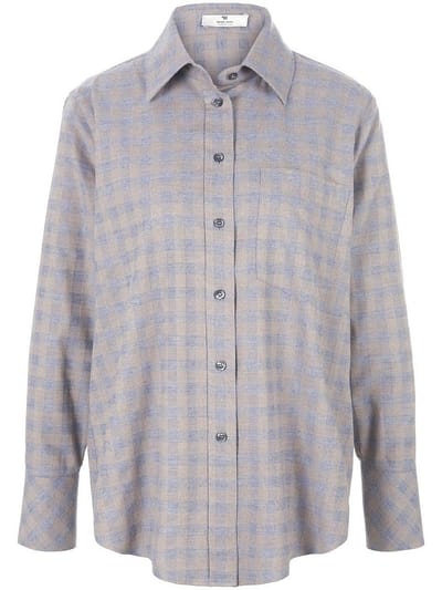 Blouse 100% katoen Van Peter Hahn blauw