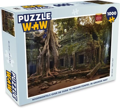 Puzzel Boomwortels over de oude Ta Prohm-tempel in Angkor Wat - Legpuzzel - Puzzel 1000 stukjes volwassenen