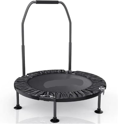 Mini Trampoline - Rebounder Fitness - Indoor Thuistraining - Opvouwbaar Compact - 40 inch - Zilverkleurig