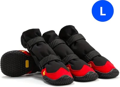 Livano Hondenschoenen Pootbeschermer - Hondenschoenen - 4 Stuks - Hondenschoentjes - Pootbescherming Hond - Waterbestendig - Zwart L