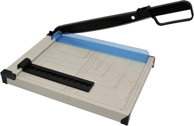 Hefboomsnijder A4 - Papiersnijmachine Metaal - Precisie Snijden - Robuuste Metalen Behuizing - Tot 8 Vellen - Blauw