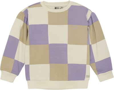 DAILY7 Sweater Check Truien & Vesten Meisjes - Sweater - Hoodie - Vest- Wit - Maat 104